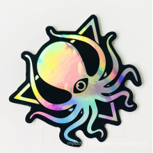 Waterproof Custom Die Cut Logo Metallic Effect Holographic Hologram Sticker